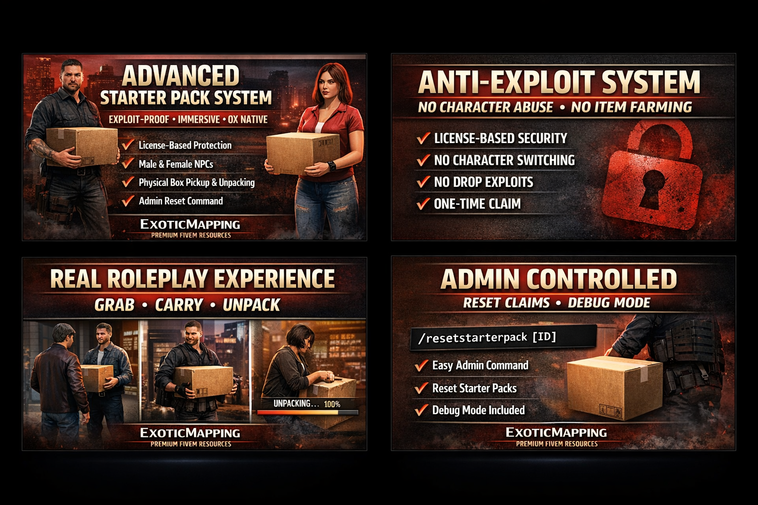 🎁 Advanced Starter Pack System