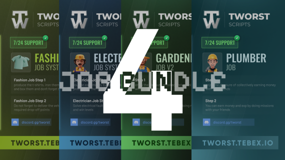 [4-in-One Job Bundle (4 Multiplayer Job)] ESCROW 20% 5