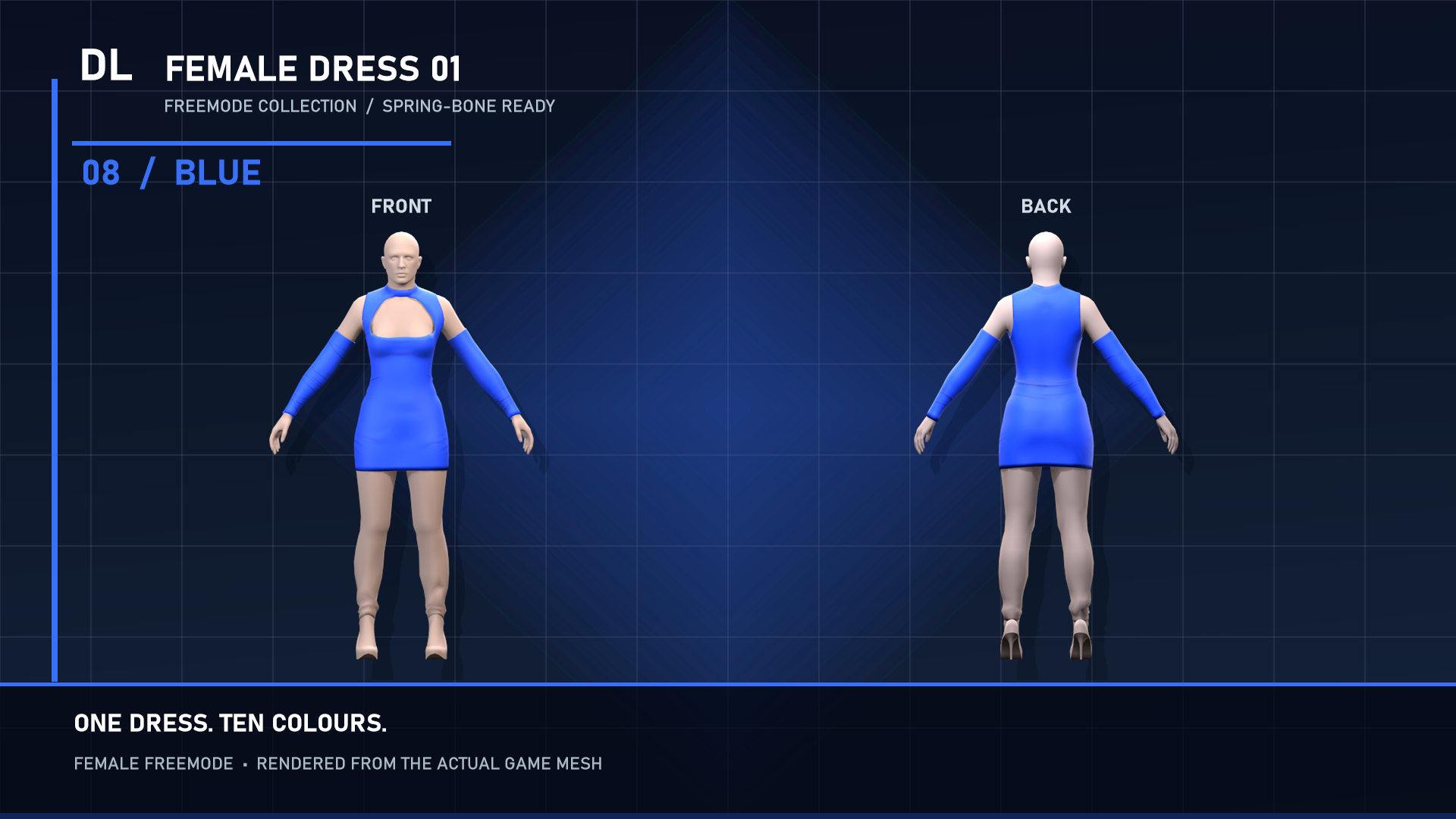 Animated Dress | 10 Color Variants & Breast Physics |