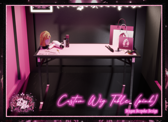 PINK WIG TABLE