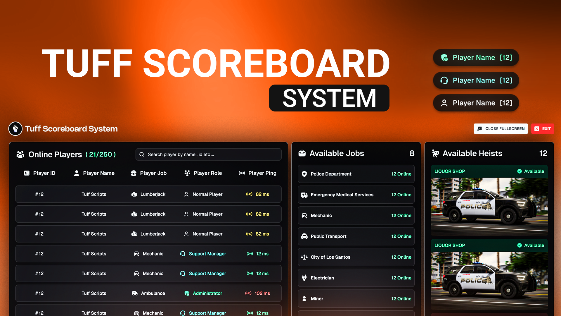 📋Tuff Advance Scoreboard