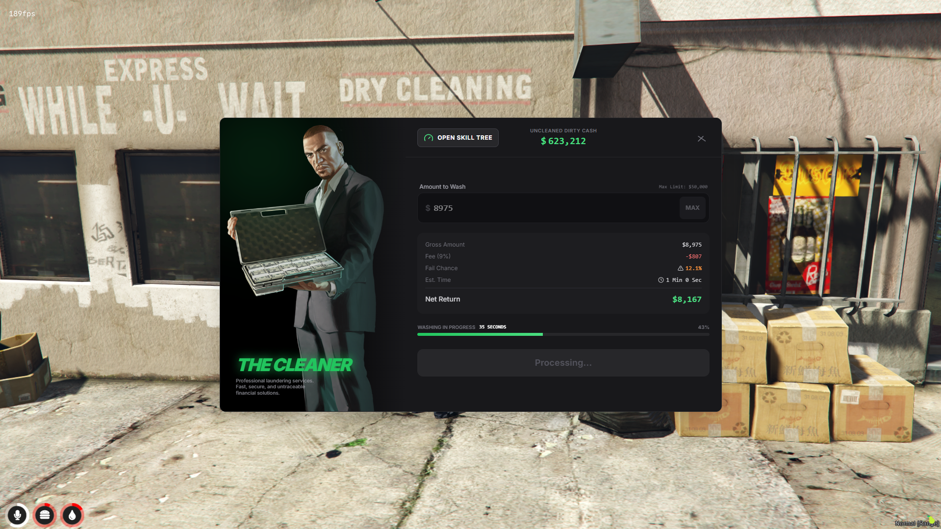 [Money Wash (Green Theme)] QB-CORE QBOX ESX {fa-solid fa-lock ESCROW}