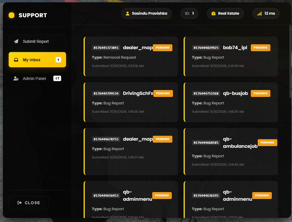 FxBugsNrepo | The Ultimate FiveM Report Menu + Discord Logs