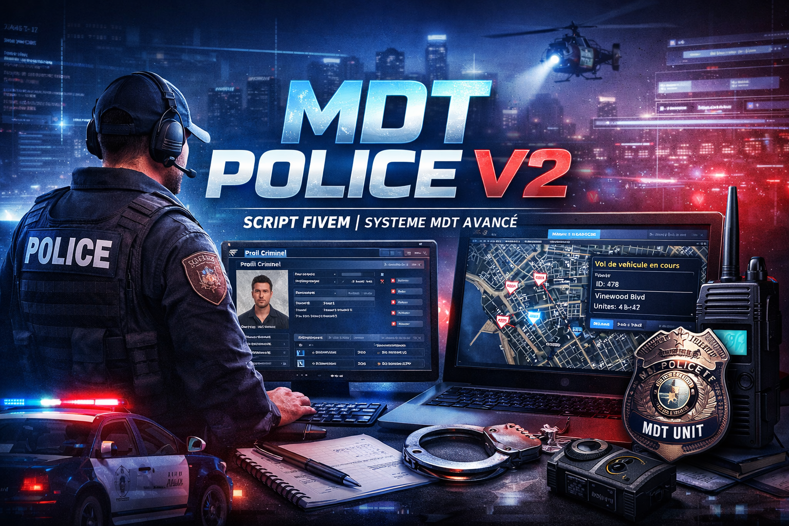 🖥️ MDT POLICE V2 – Advanced Police Tablet System