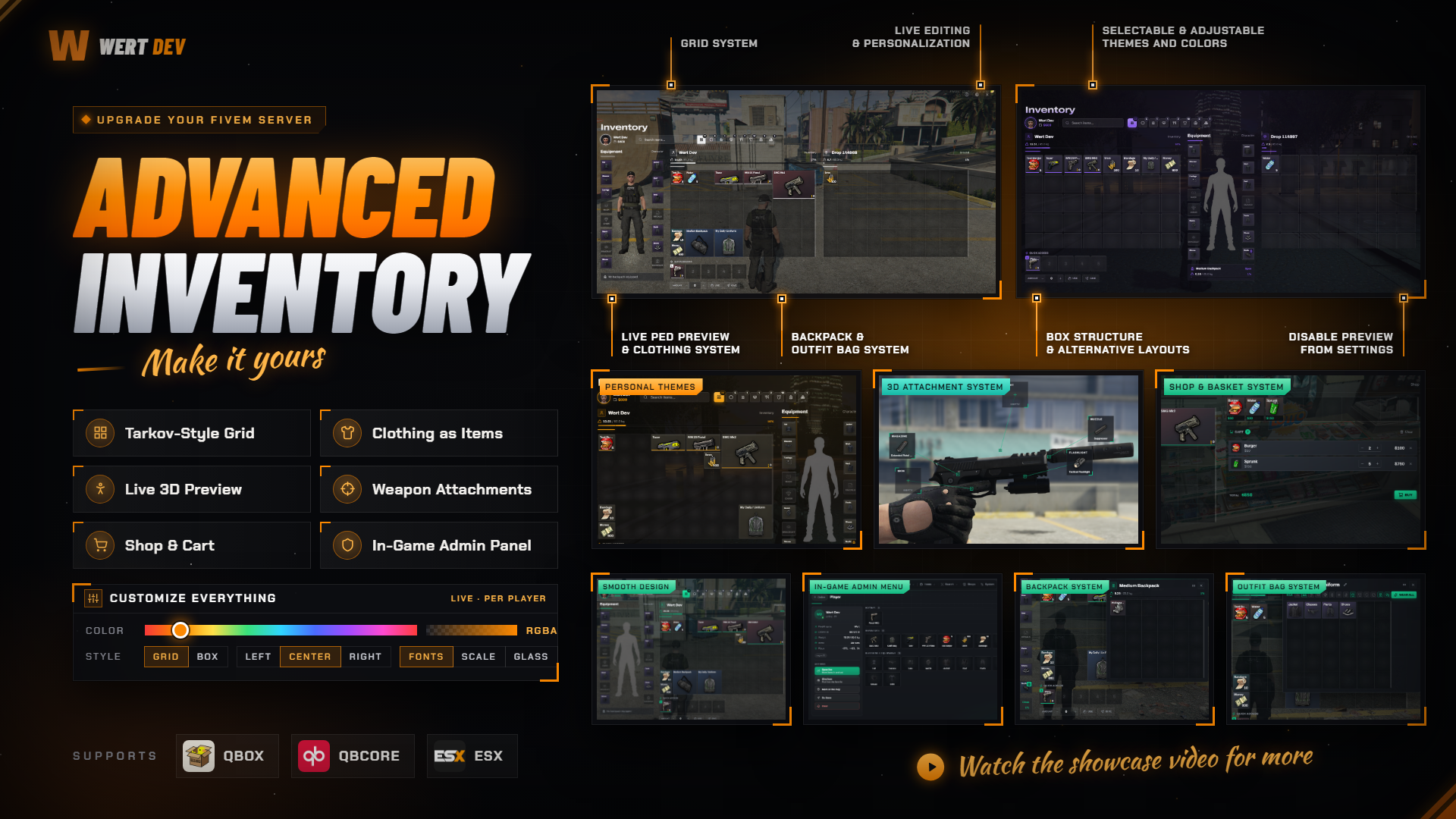 Wert Advanced FiveM Inventory - The Complete Inventory Experience ( Ox Inventory Rework )