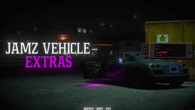 🚘 JamzVehicleExtras – Vehicle Upgrades & Immersion Pack [QBCore | QBox | ESX]