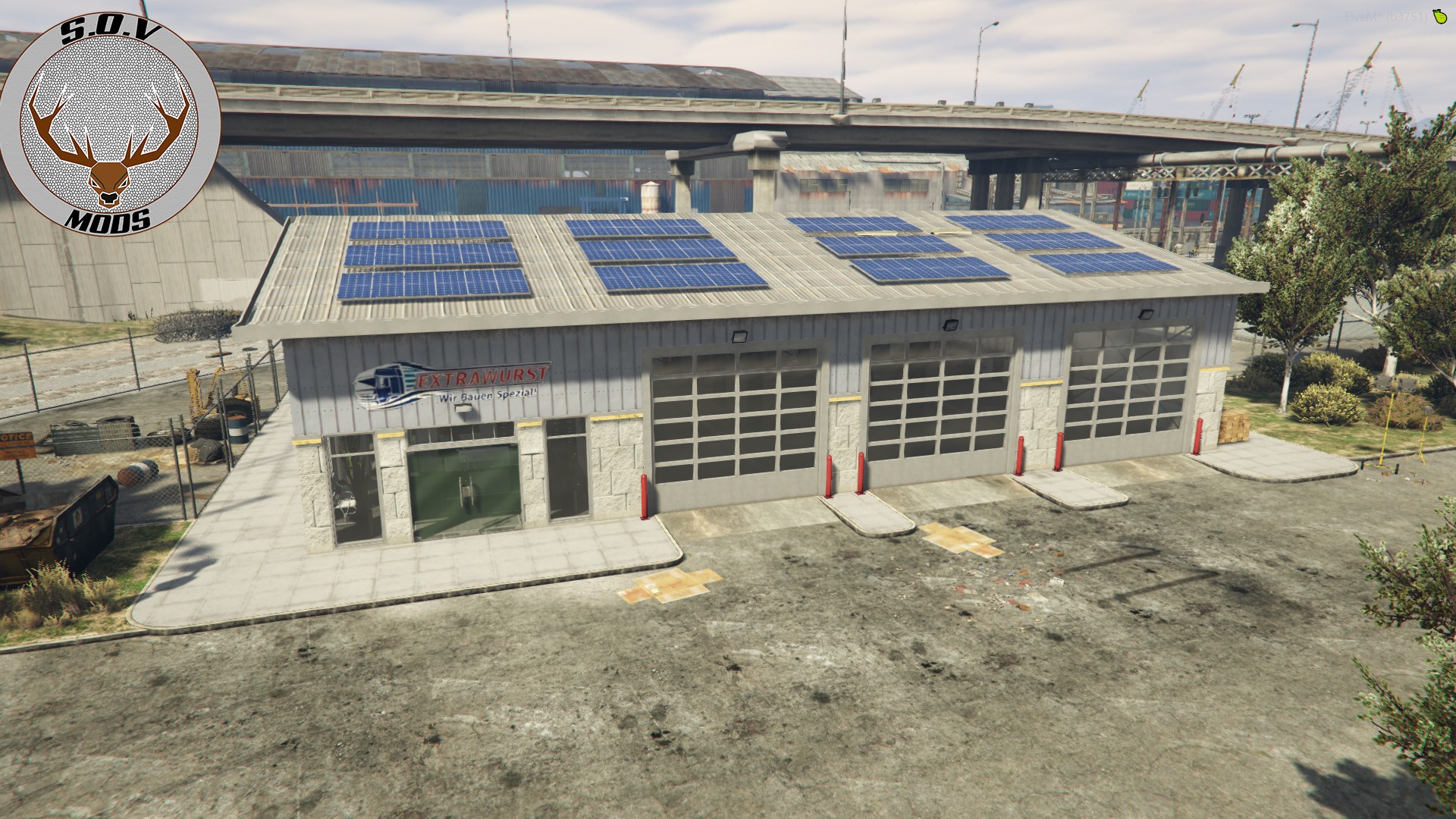 Logistics Truck Service Yard