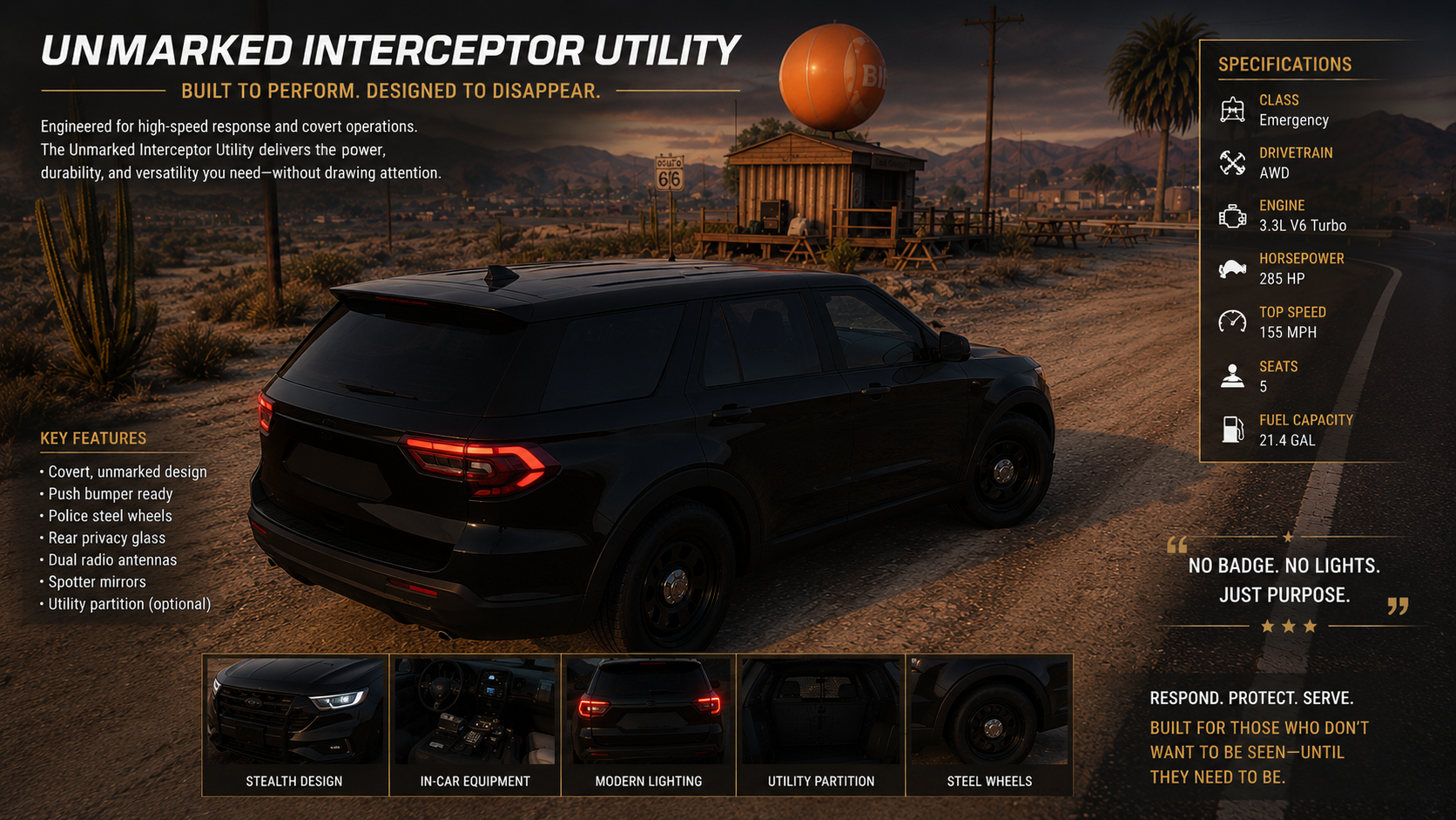 HP - 2016 Unmarked Vapid Police Utility SUV