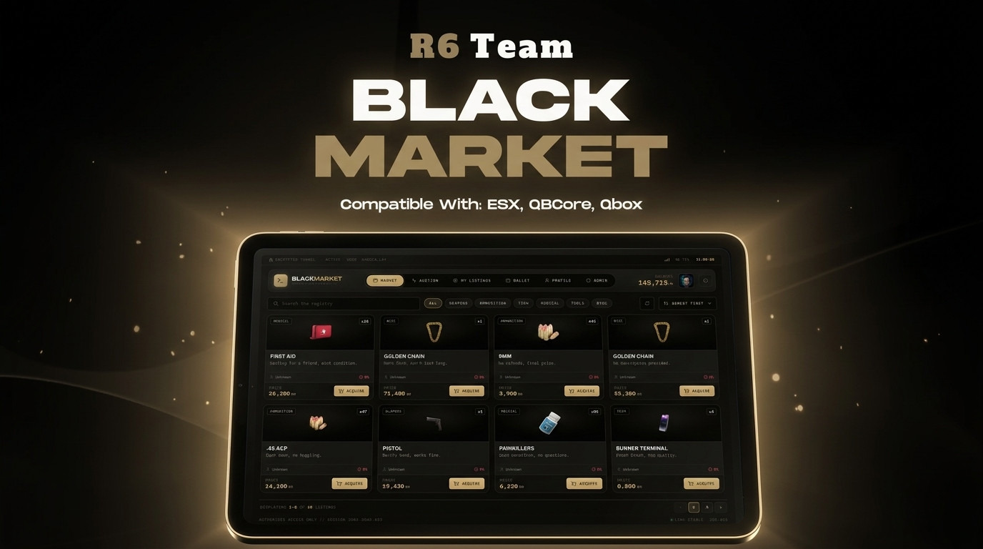 [QB/QBX/ESX] Black Market Tablet System