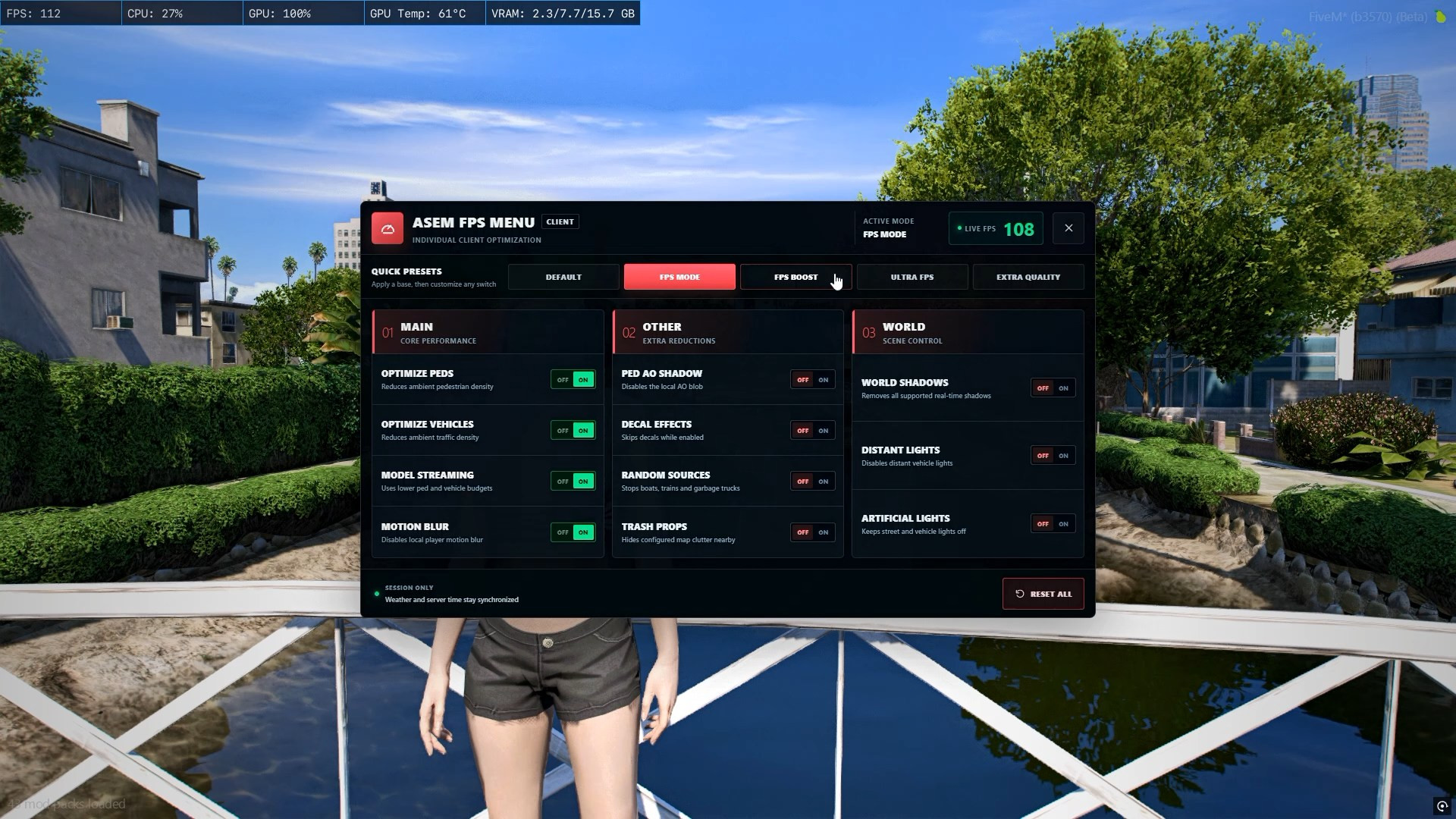 FiveM FPS BOOST Menu | Ultra Performance & Live FPS Counter