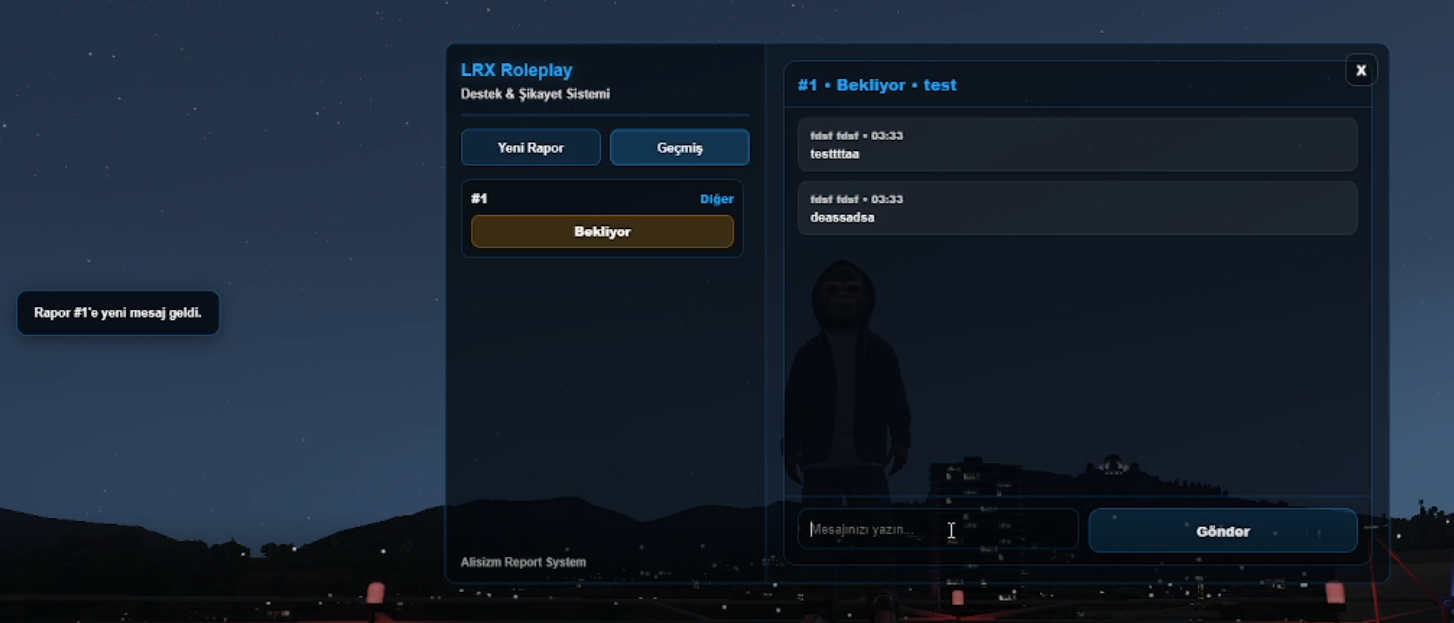Alisizm Report System Fivem