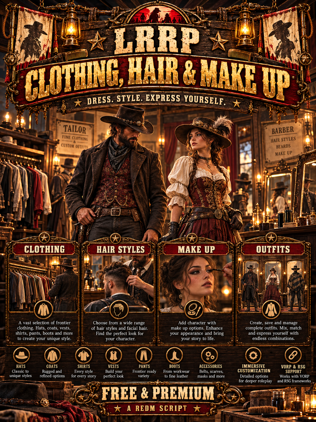 Free Clothing + Hair + Makeup