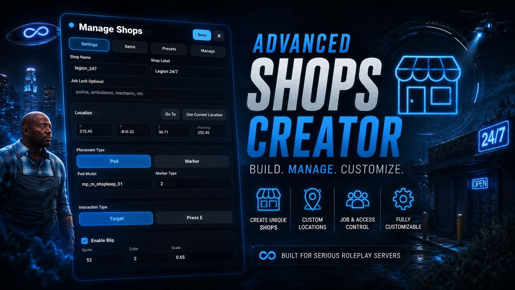 Shops Creator