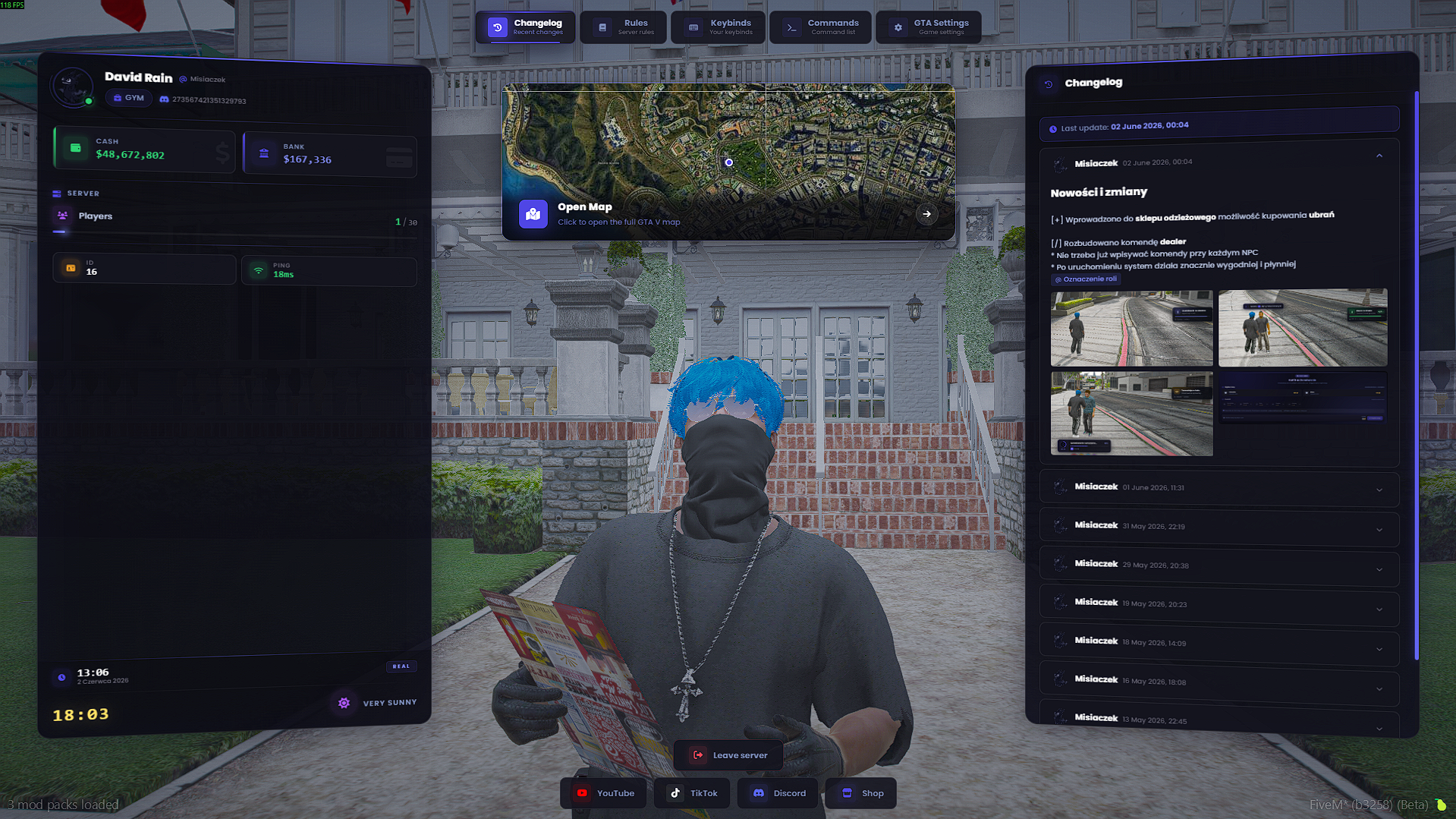 All-in-One Pause Menu Source Code [ESX, QB, QBOX, STANDALONE]