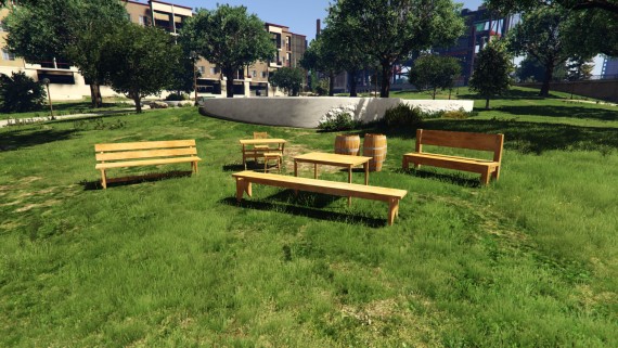 Code & Poly Biergarten props