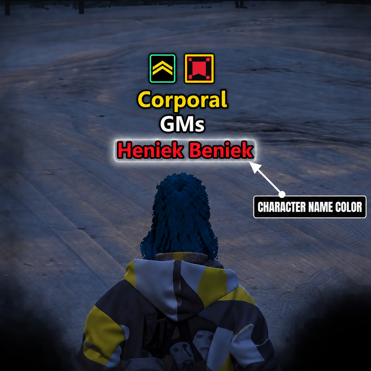 CHARACTER NAME COLOR