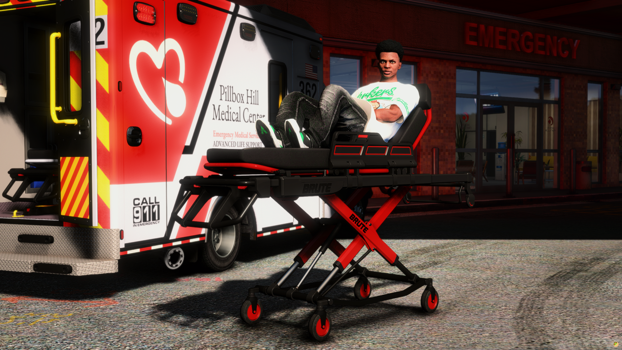 Animated Gurney Stretcher Brute EjectoLift NX