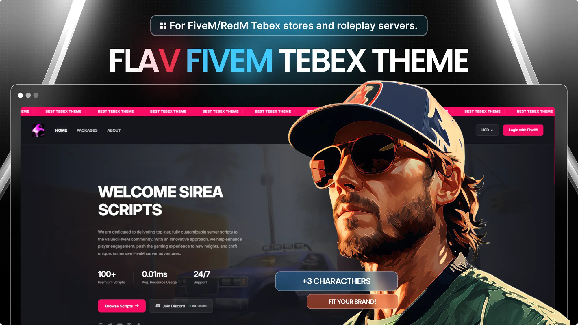 Flav Theme Template - Ultimate Tebex Store Design