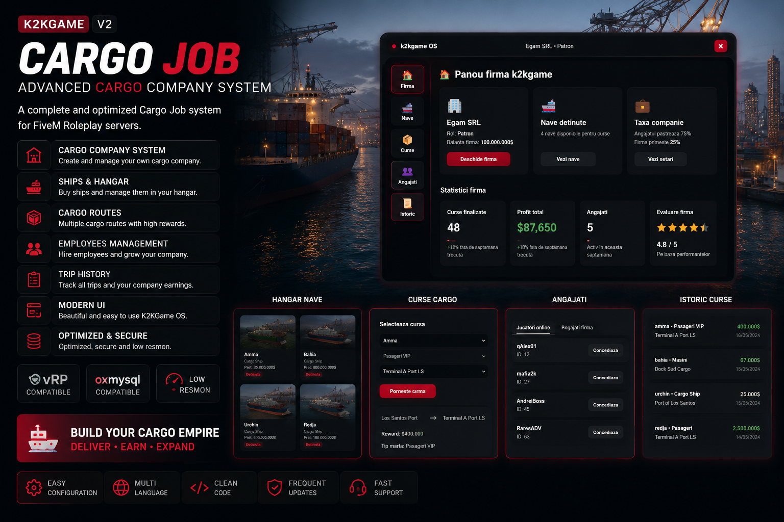 Cargo Job V2 | Advanced Cargo Company System