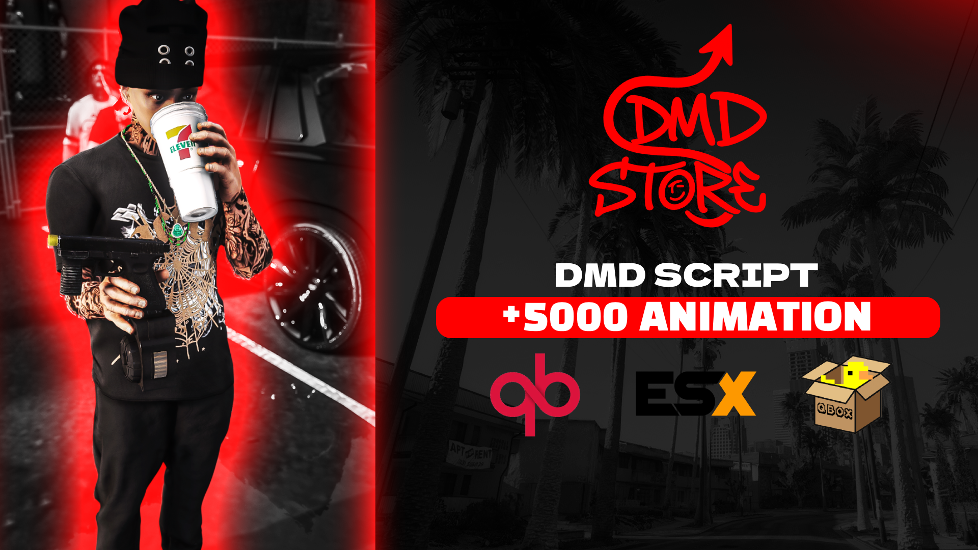 DMD Store +5000 Animations | Ultimate Emote Menu | QBCore QBox ESX