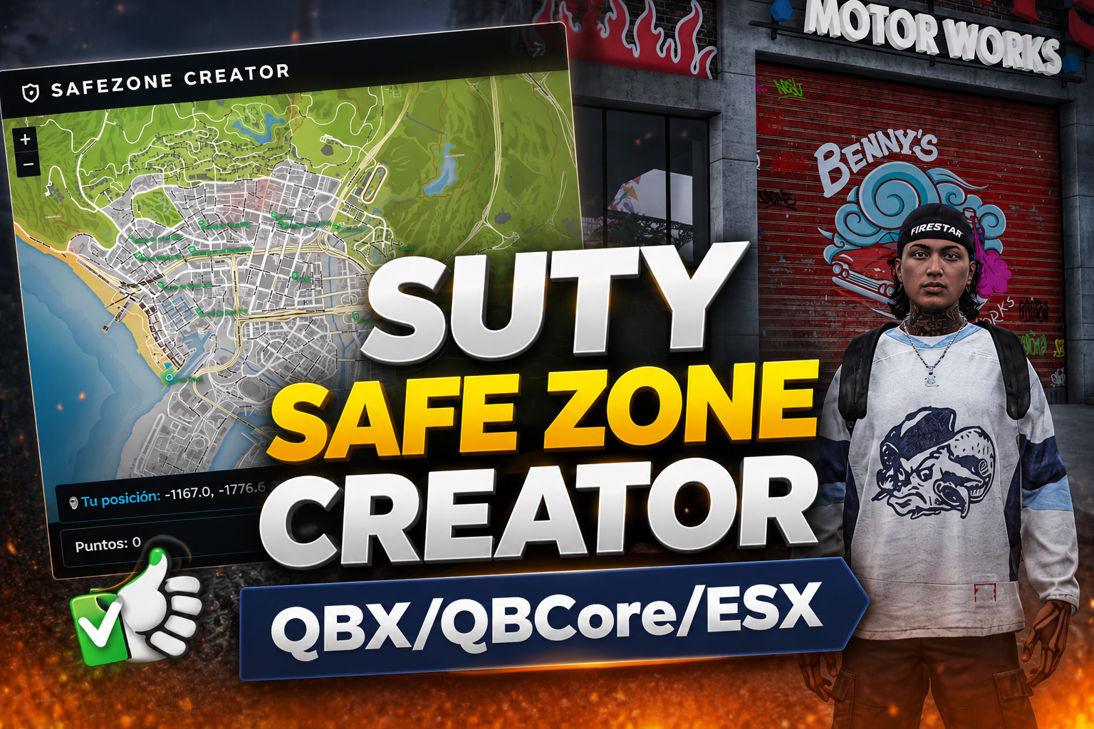 Safe Zone Creator (QBX/QBCore/ESX)