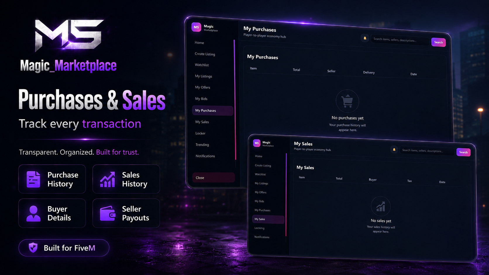 Magic Marketplace – FiveM Player Marketplace System
