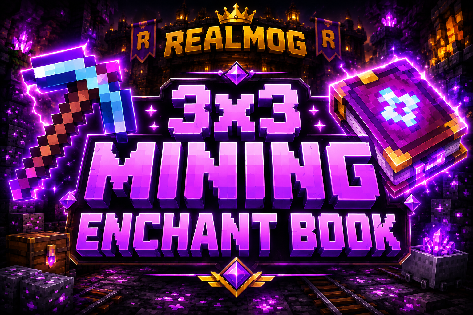 UNBREAKABLE 3x3 MINING ENCHANT BOOK