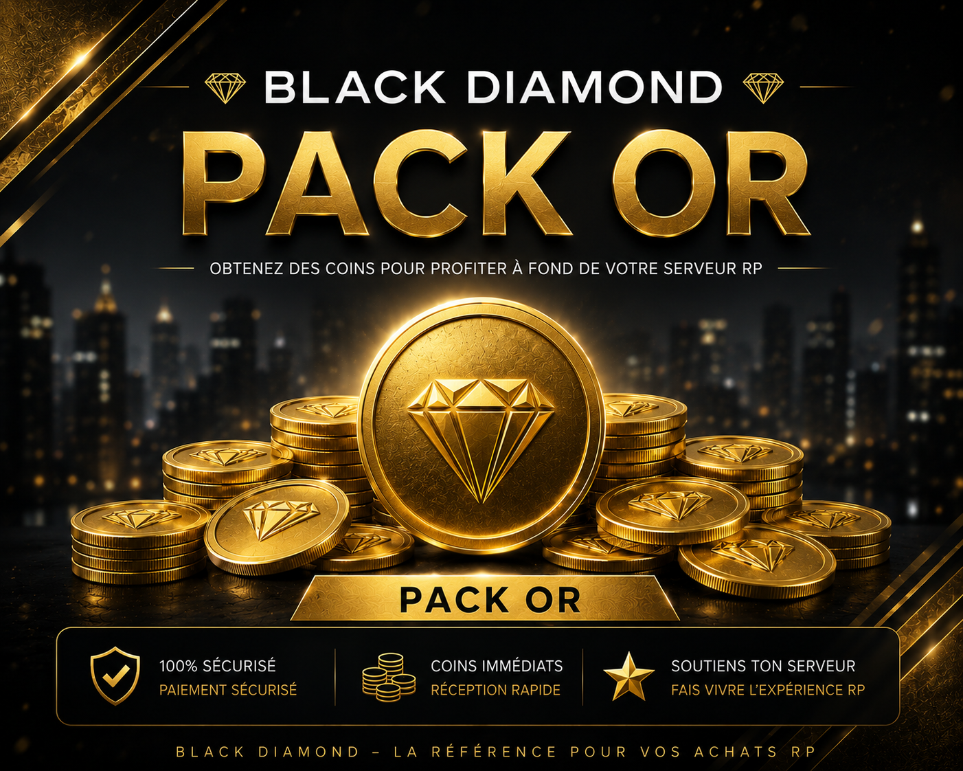 Pack Or 1000 Coins + 50 offerts