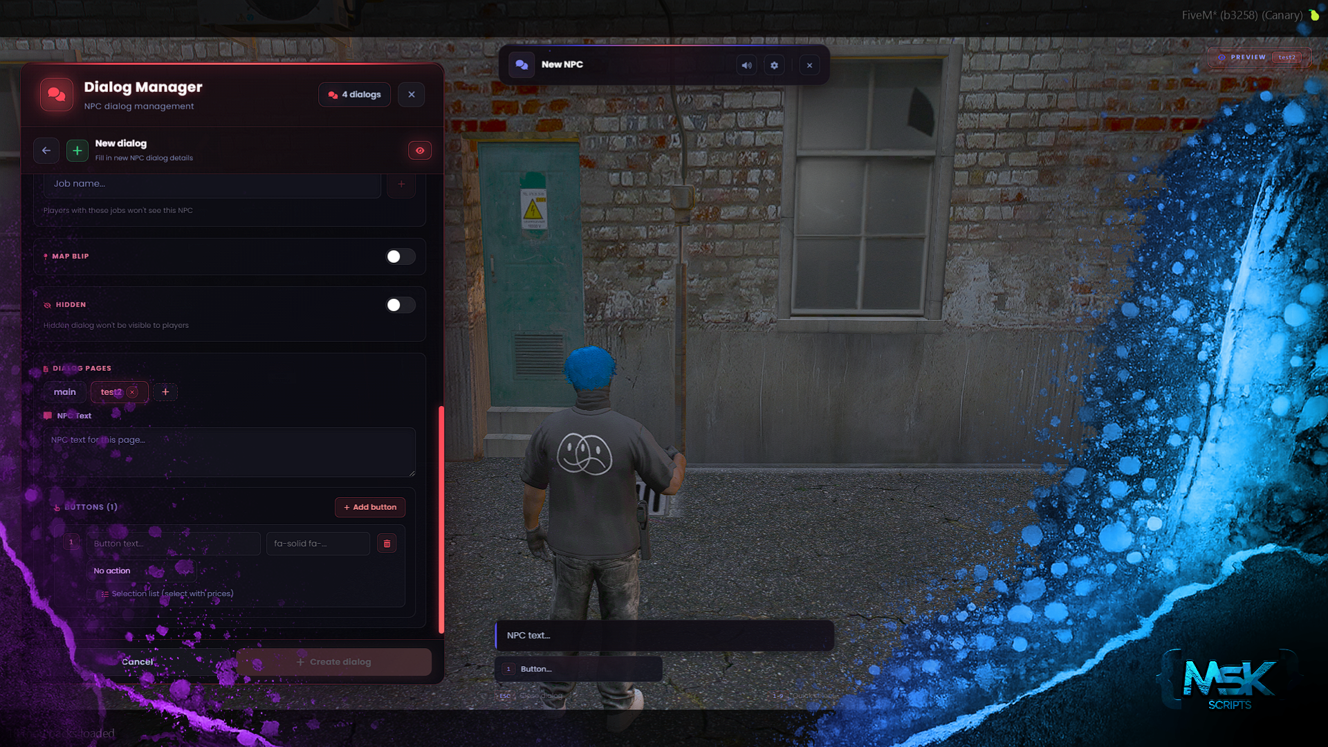 NPC Dialog System Escrowed [ESX, QB, QBOX, STANDALONE]