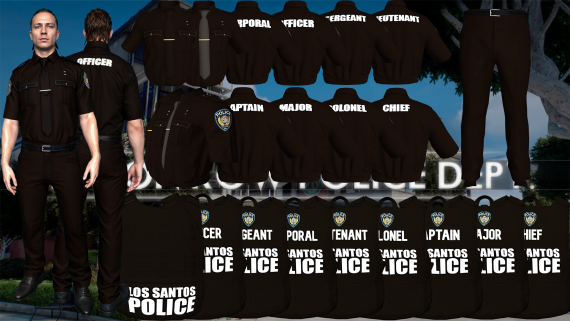 LSPD Shirts With Tie [M+F]