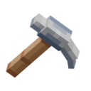 Leaning Pickaxe — cosmetic Furniture - Dino Cats Fossils item on the NovaVoid Cat Civilization Minecraft server