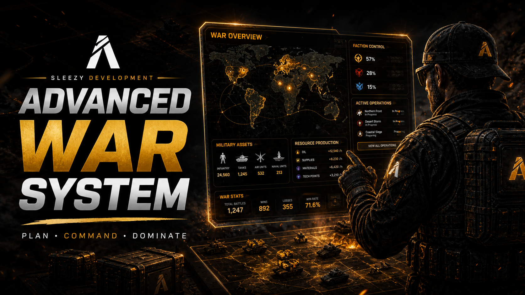 Sleezy Development • Advanced War System (ESX, QBCore, Qbox, & Standalone)