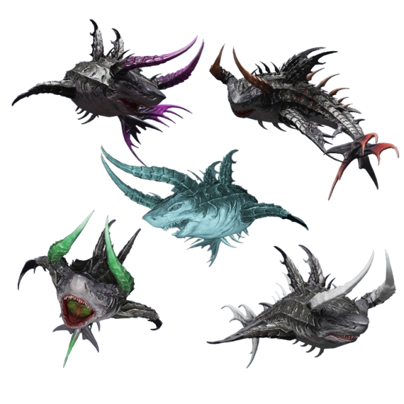 Demonic Sharks - 5 Color Variations