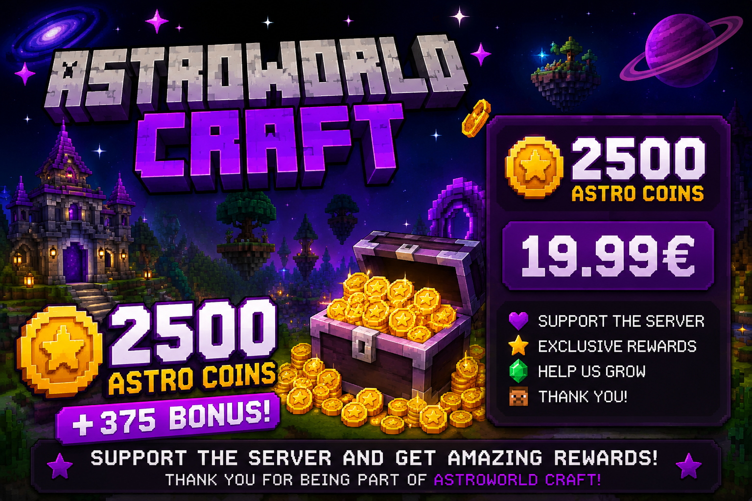 2500 Astro Coins (+375 Bonus!)