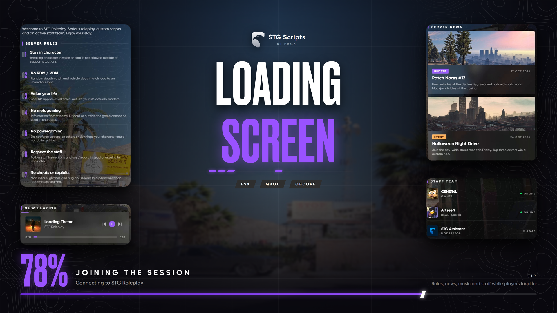FiveM UI Pack: Loading Screen Script