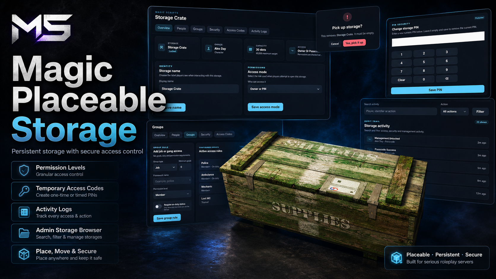 Magic Placeable Storage – FiveM Secure Storage System