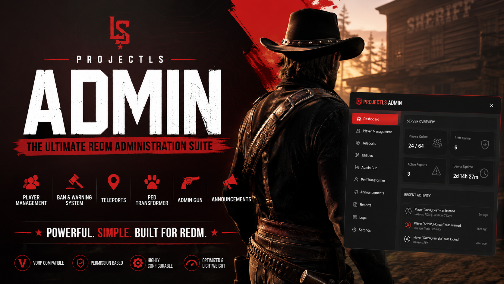 ProjectLS Admin | The Ultimate RedM Administration Suite