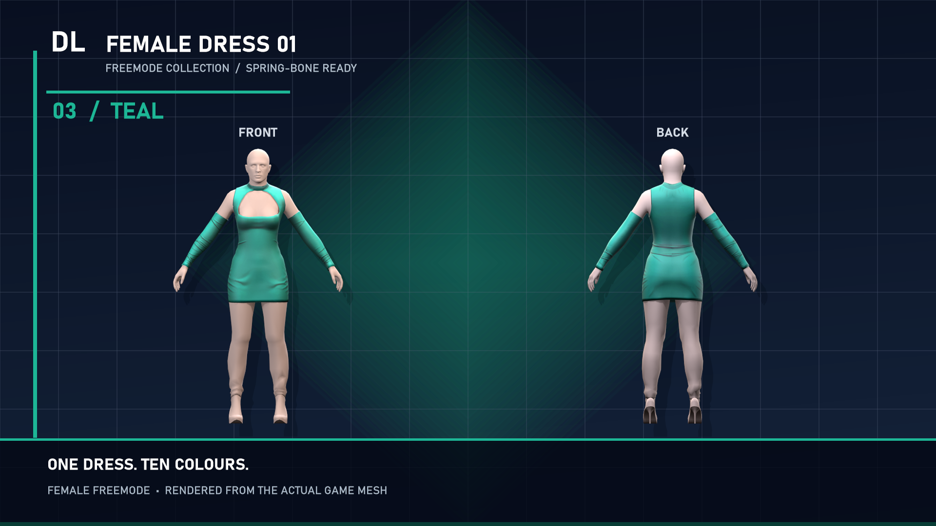 Animated Dress | 10 Color Variants & Breast Physics |