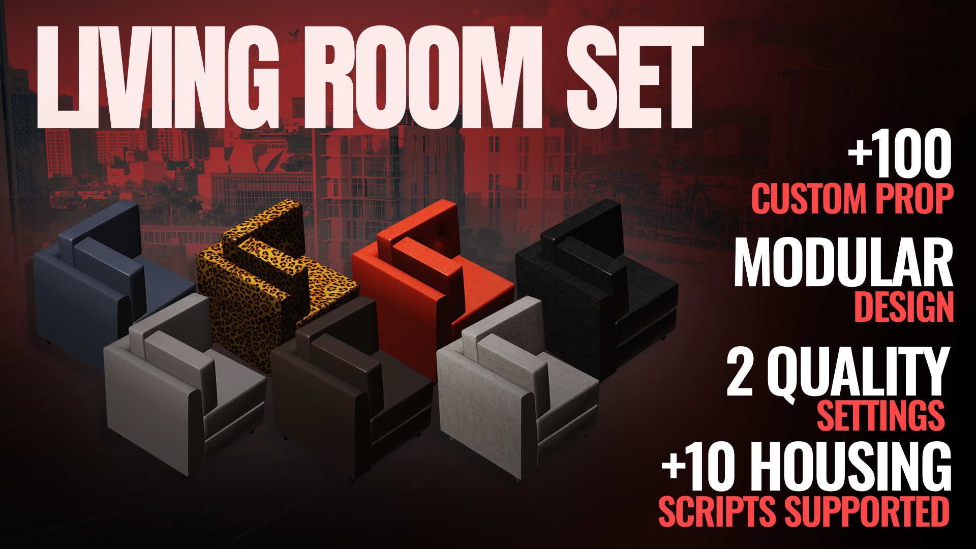 Living Room 01 - Modular Couches!