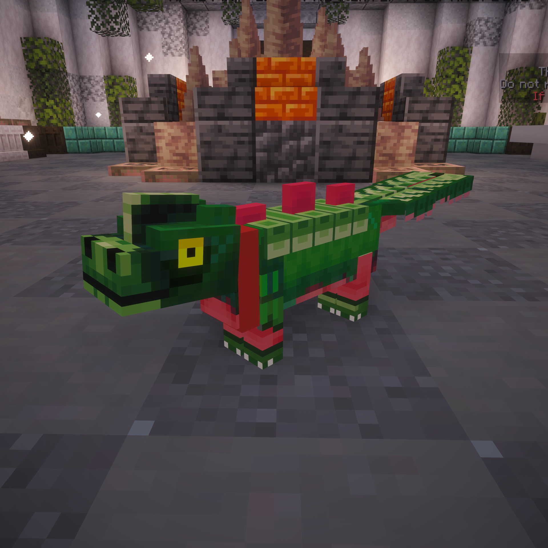Crimson Dino Cat Skin — cosmetic Cat Skins item on the NovaVoid Cat Civilization Minecraft server