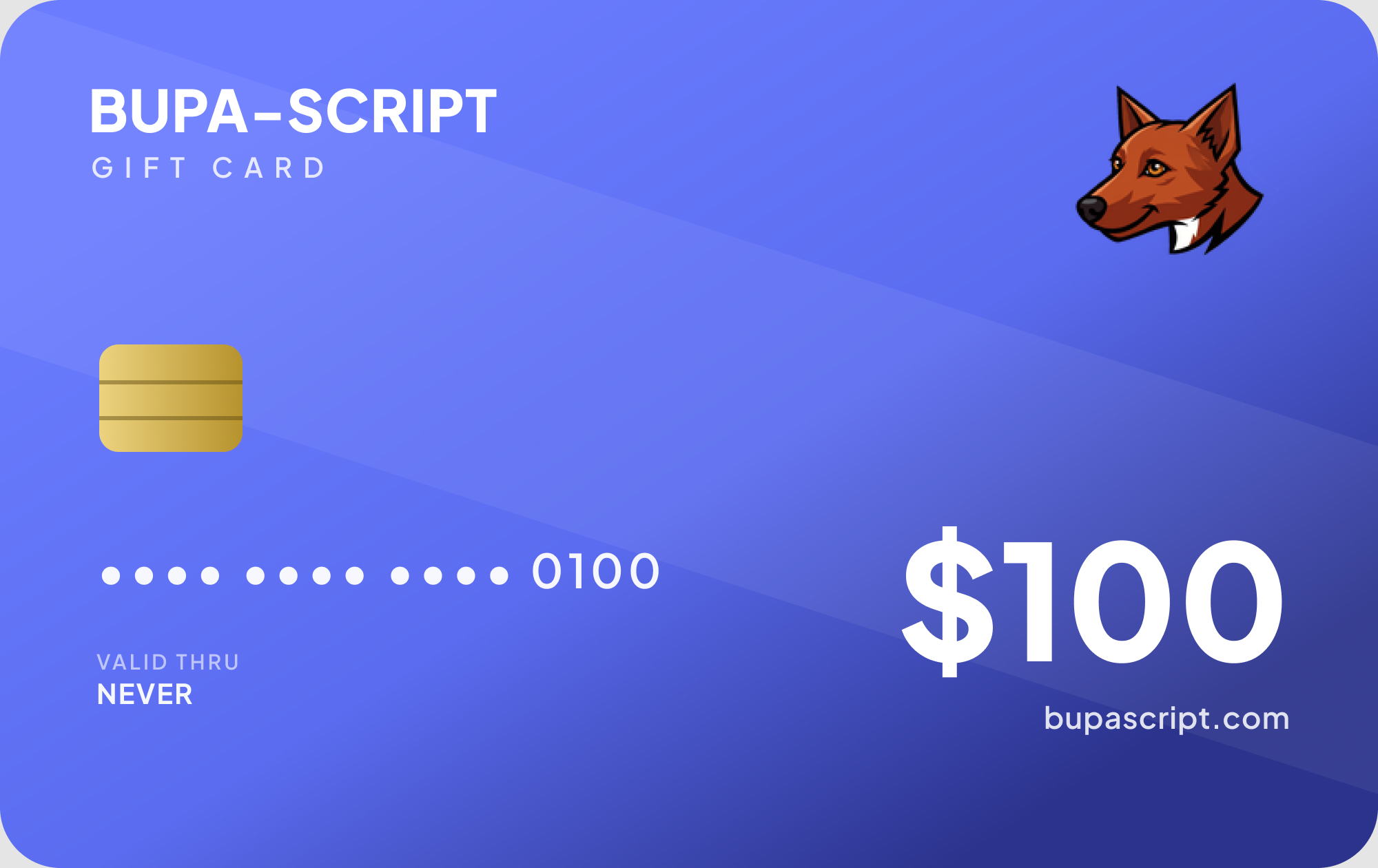 BUPA Gift Card — $100