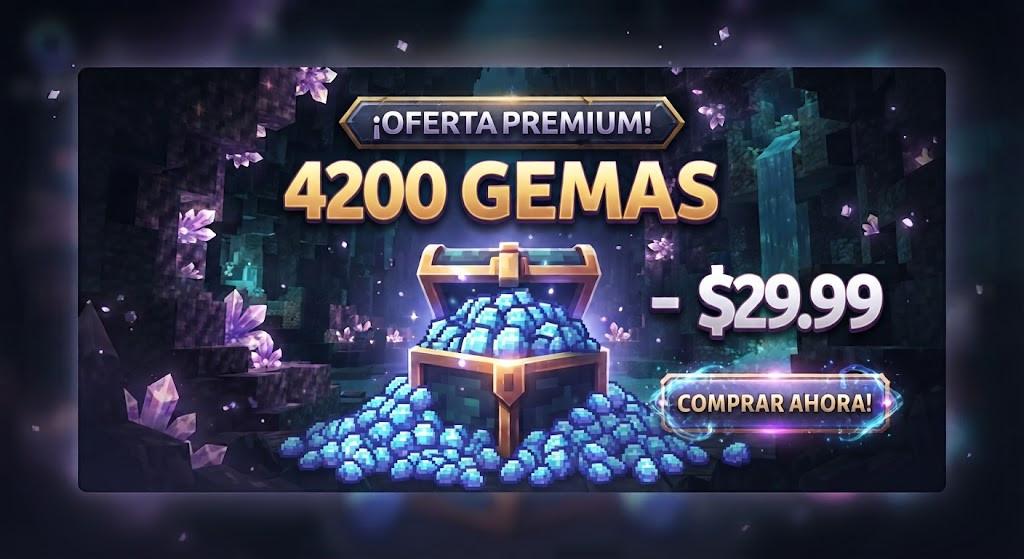 💎 PAQUETE PREMIUM: 4200 GEMAS 💎