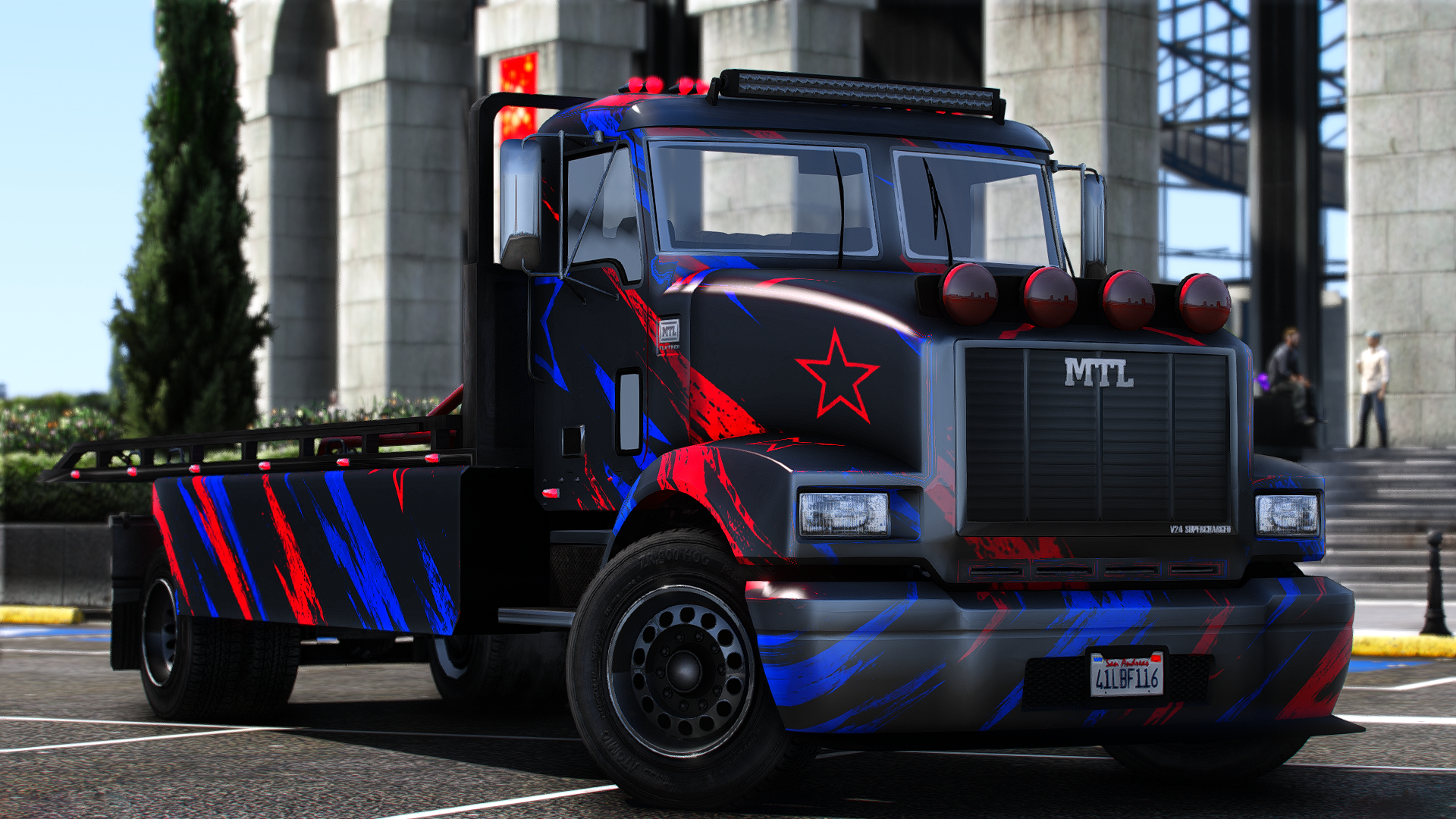 Flatbed SM Motosport support truck