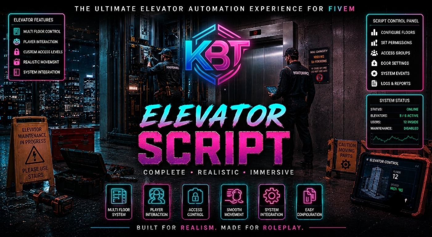 KBT - Custom Elevator System | Multi-Floor Control UI