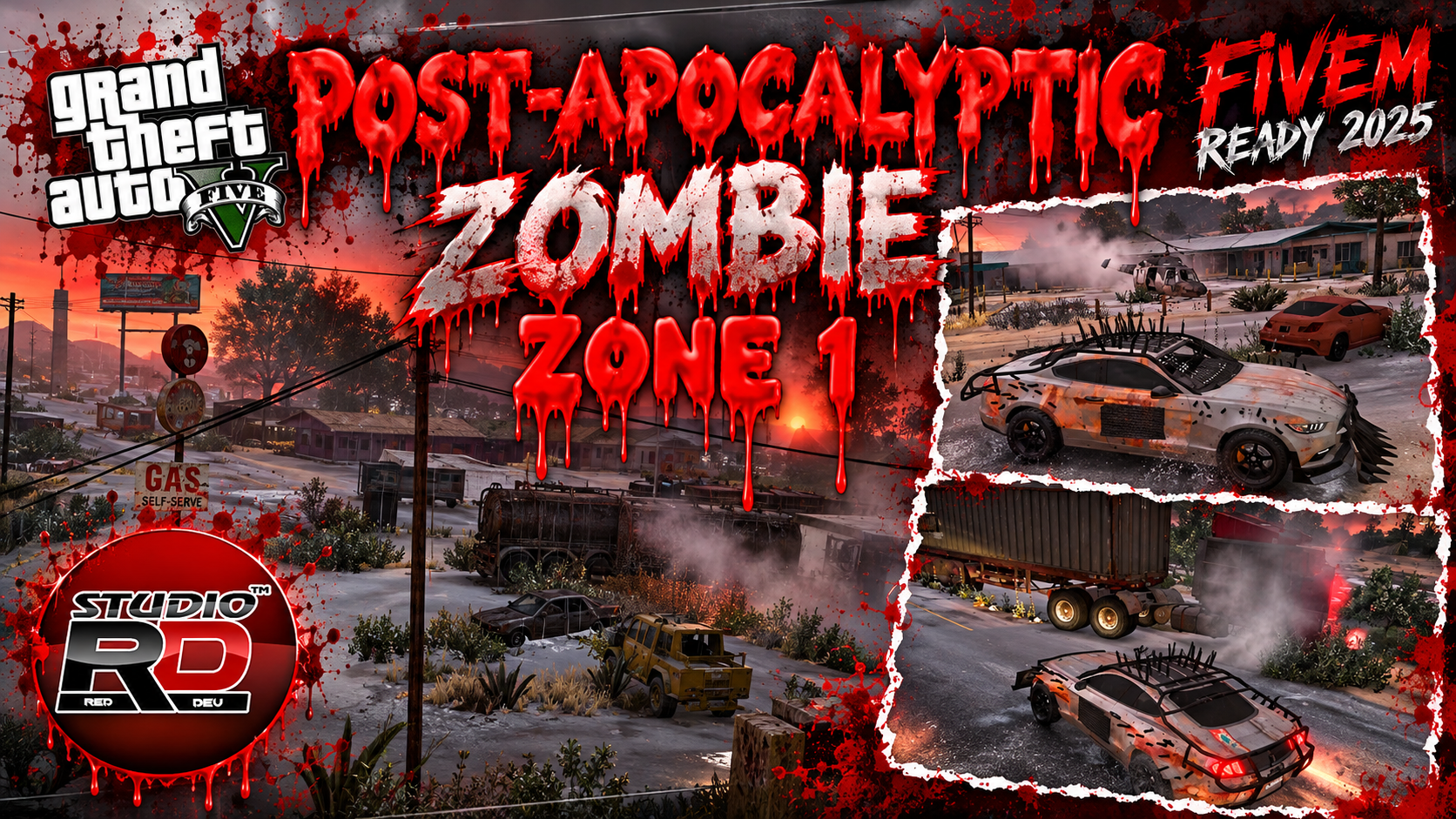 ] Post-apocalyptic zombie Zone 1 FiveM ready 2025