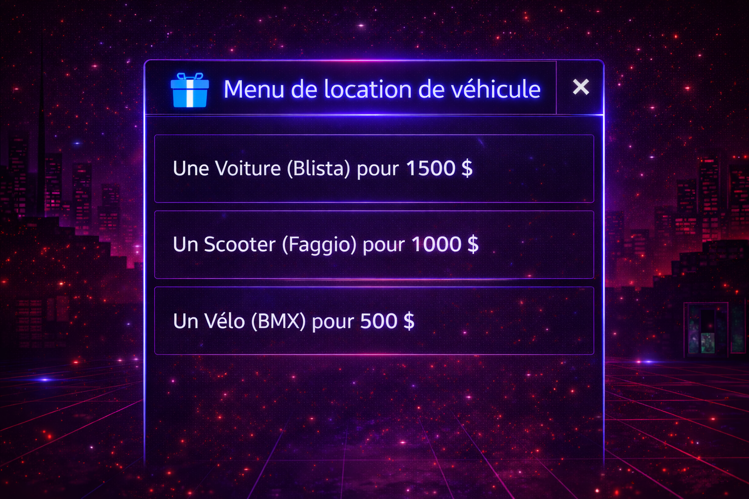 🚗[OX] Location de véhicules