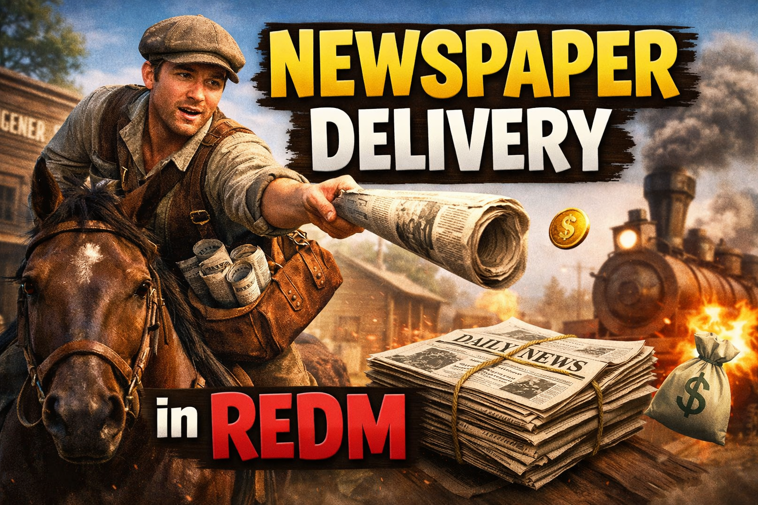 RED NEWSPAPER DELIVERY JOB