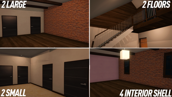  INTERIORS SHELL FOR HOUSING PACK x4 #1