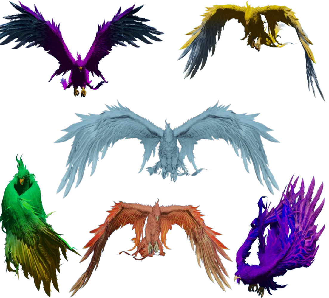 Phoenixes - 6 Color Variations
