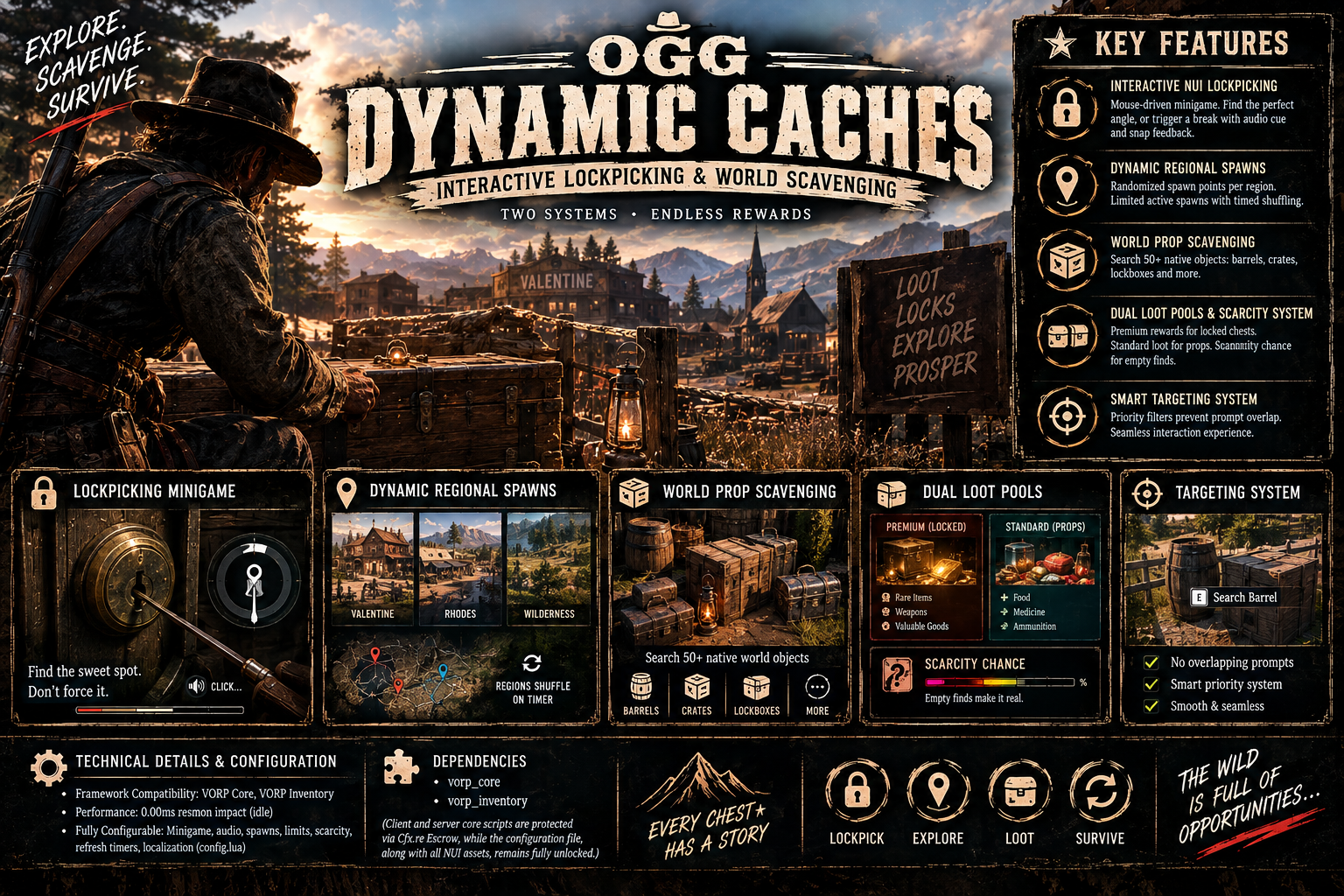 OGG Dynamic Caches | Interactive Lockpicking & World Scavenging